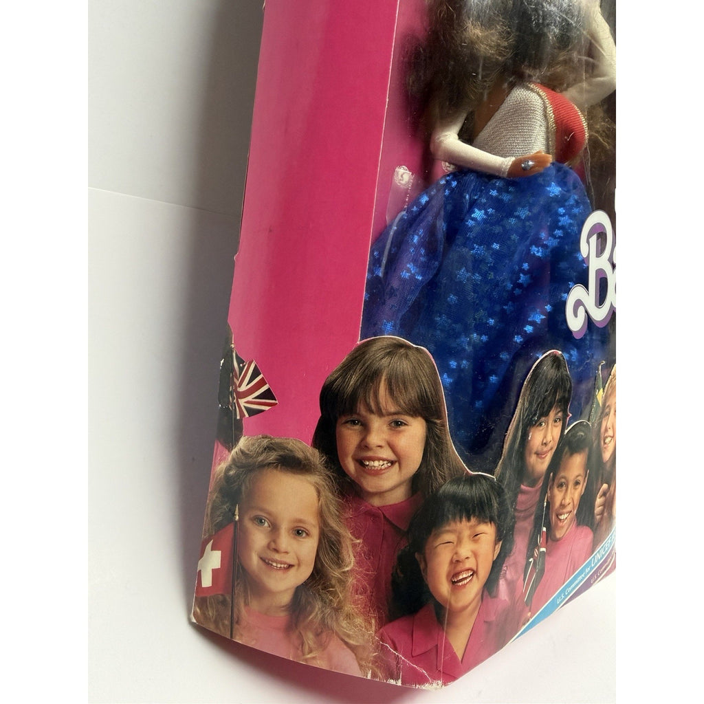 Vintage NOS Mattel 1989 UNICEF BARBIE Special Edition Doll #4782 Brunette