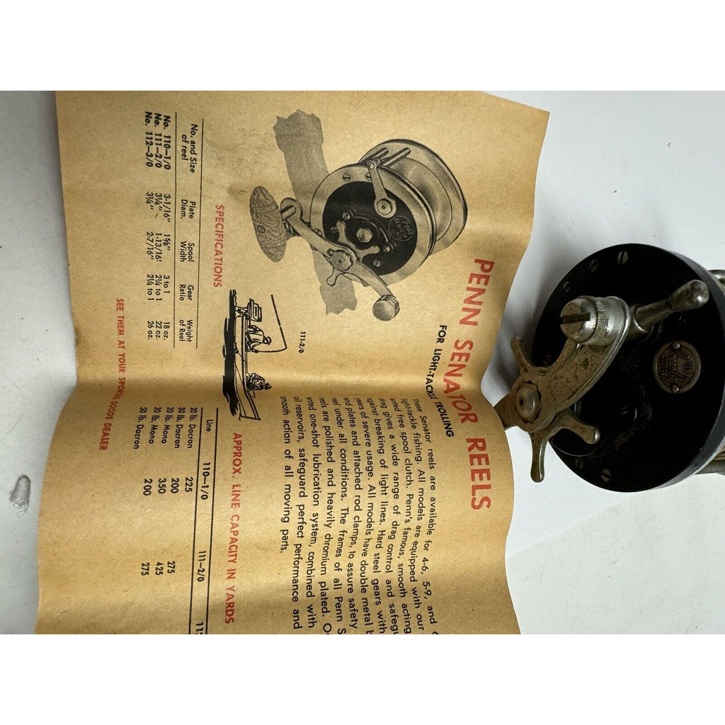 VINTAGE Penn Senator 4/0 #113 Conventional Big Game Saltwater Fishing Reel USA