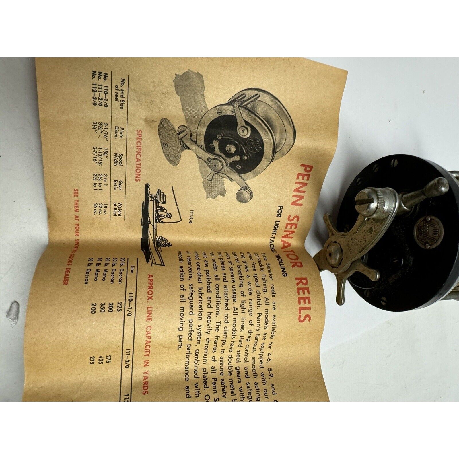 VINTAGE Penn Senator 4/0 #113 Conventional Big Game Saltwater Fishing Reel USA