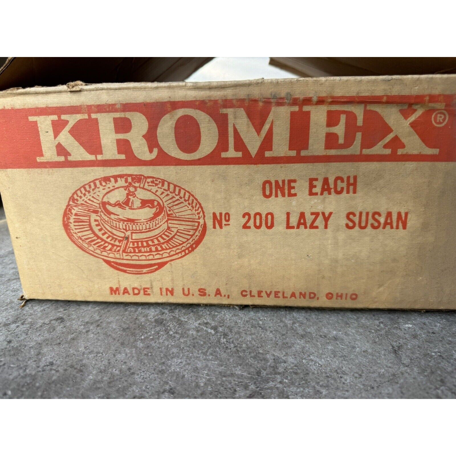 Vintage Kromex #200 Lazy Susan Party Platter Glass Dish Set Elegant Serve Tray