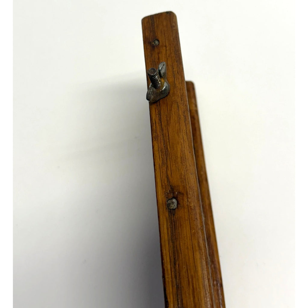 VINTAGE ANTIQUE HAND-HELD WOODEN SLAW CUTTER WITH WIDE BLADE & 10"