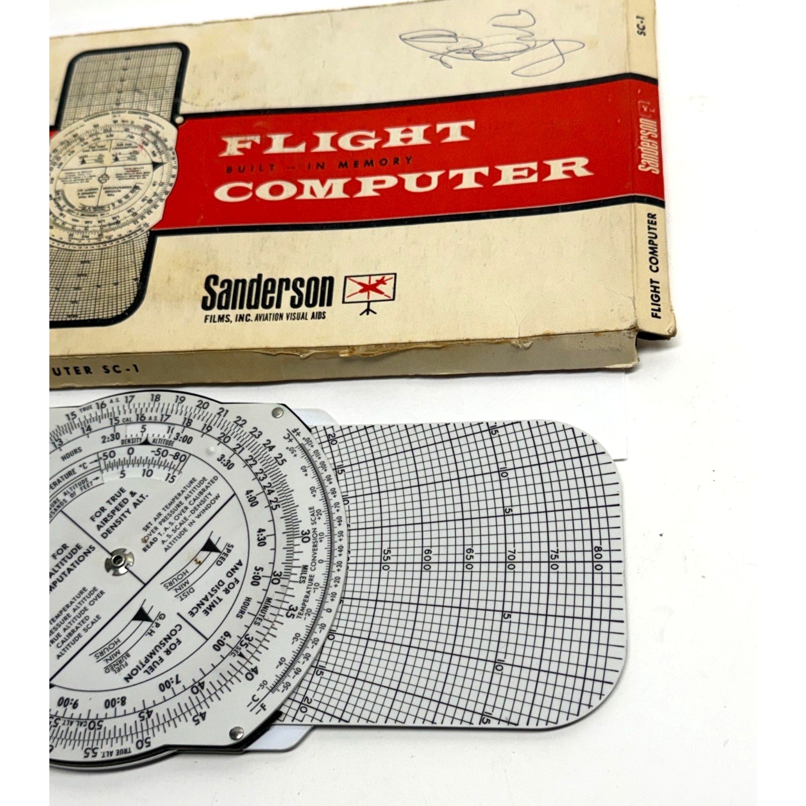 Vintage Sanderson SC-1 Flight Computer in Boxa