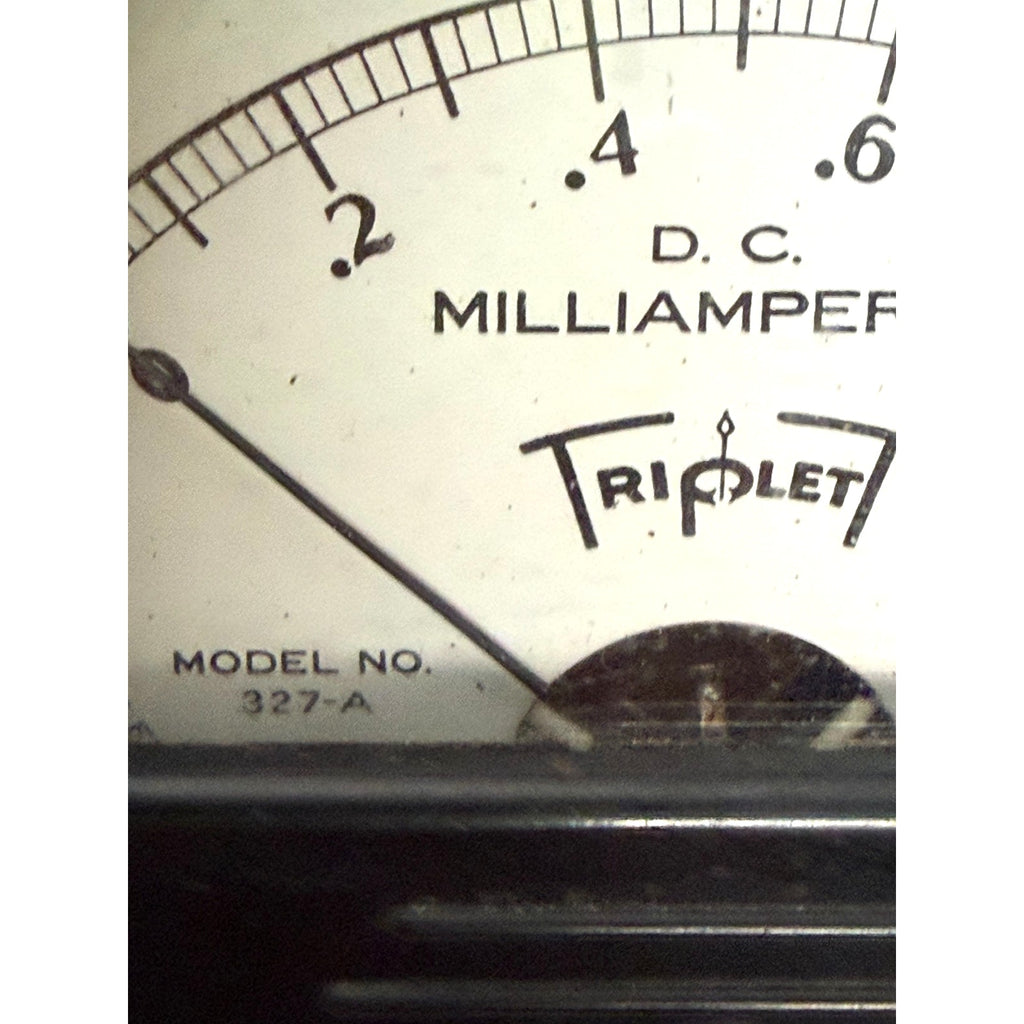Vintage Triplett Model 327-A DC Milliamperes Panel Meter Analog Gauge