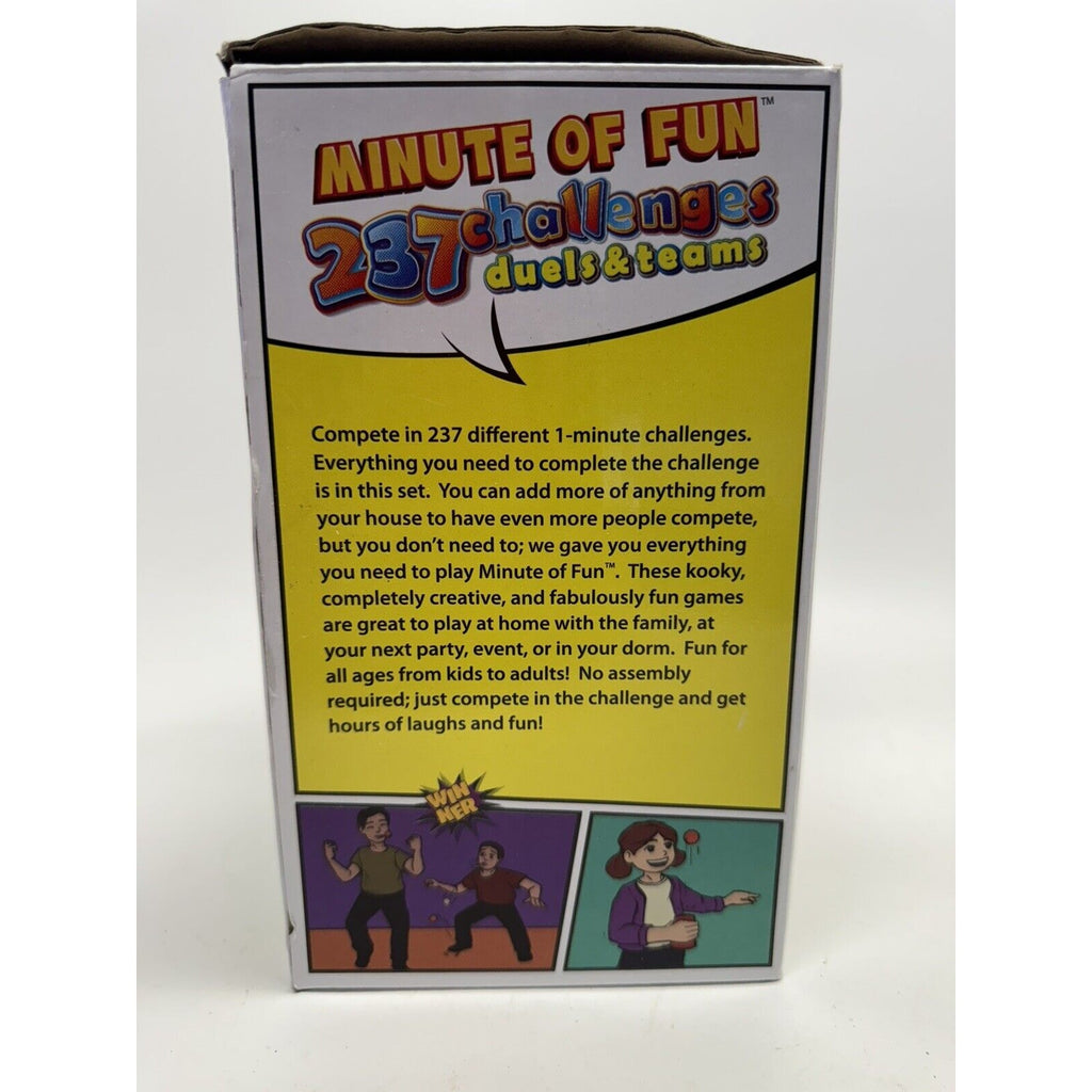 VINTAGE Minute of Fun Party Game - 237 Minute to Win It Challenges for Duels, Te