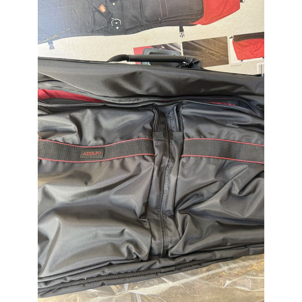 VINTAGE NOS Adolfo Garmet Travel Bag Black AERO II 46" #59631 Made in Korea