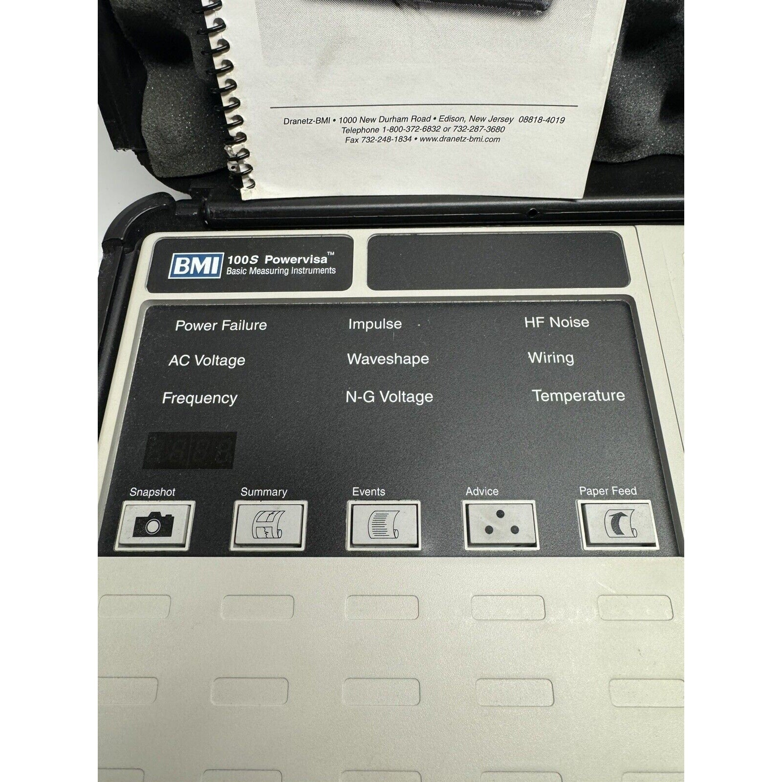 VINTAGE BMI DRANETZ 100G POWERVISA POWER QUALITY ANALYZER