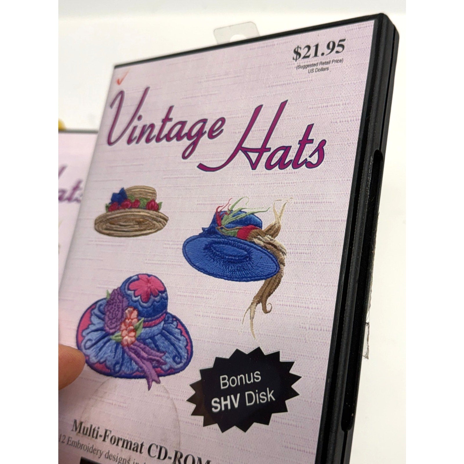 Vintage Lot of 2 Hats Embroidery Designs EZSewDesigns 12 designs 11 formats