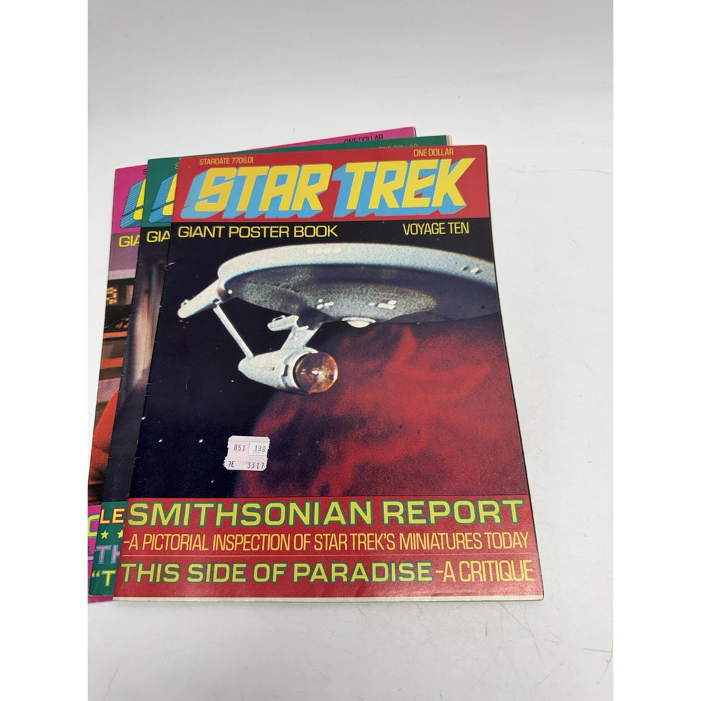 VINTAGE Lot of 11 Star Trek Giant Poster Book Voyages Poster Books