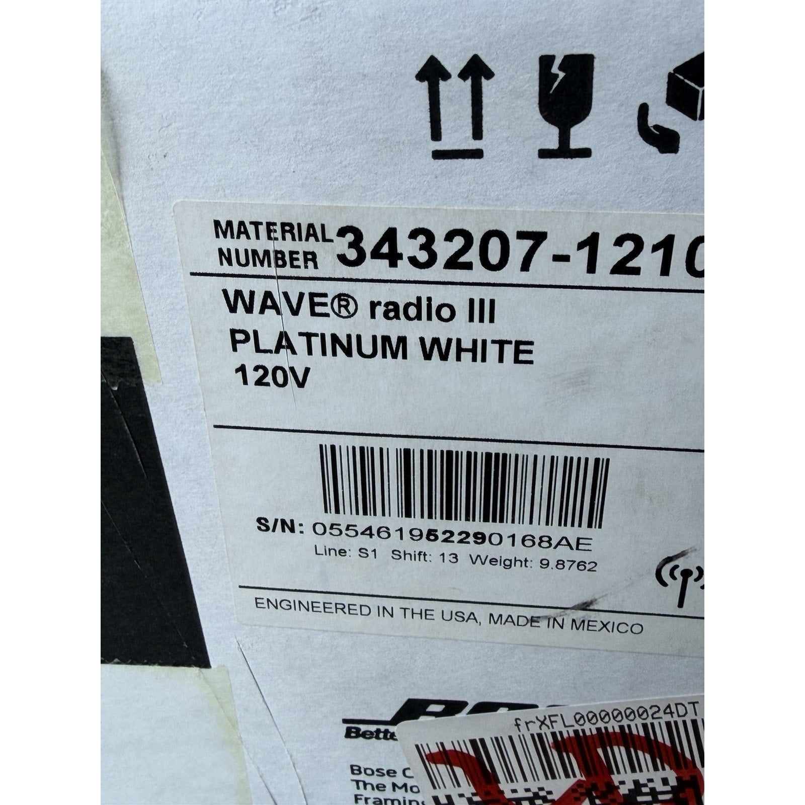 VINTAGE FACTORY SEALED Bose Wave Radio III Model 343207-1210 Platinum White