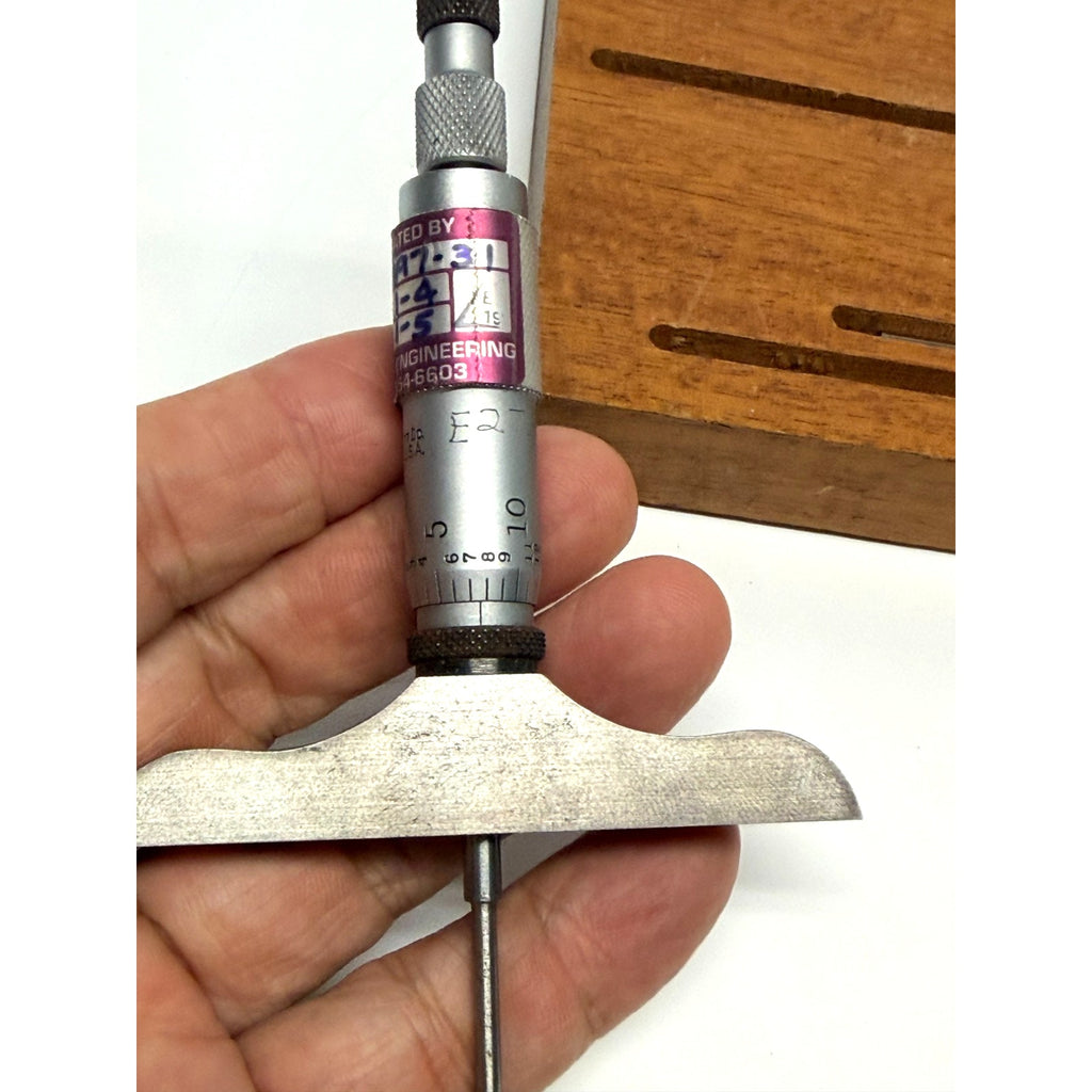 Vintage Starrett Model 445 Depth Micrometer Set