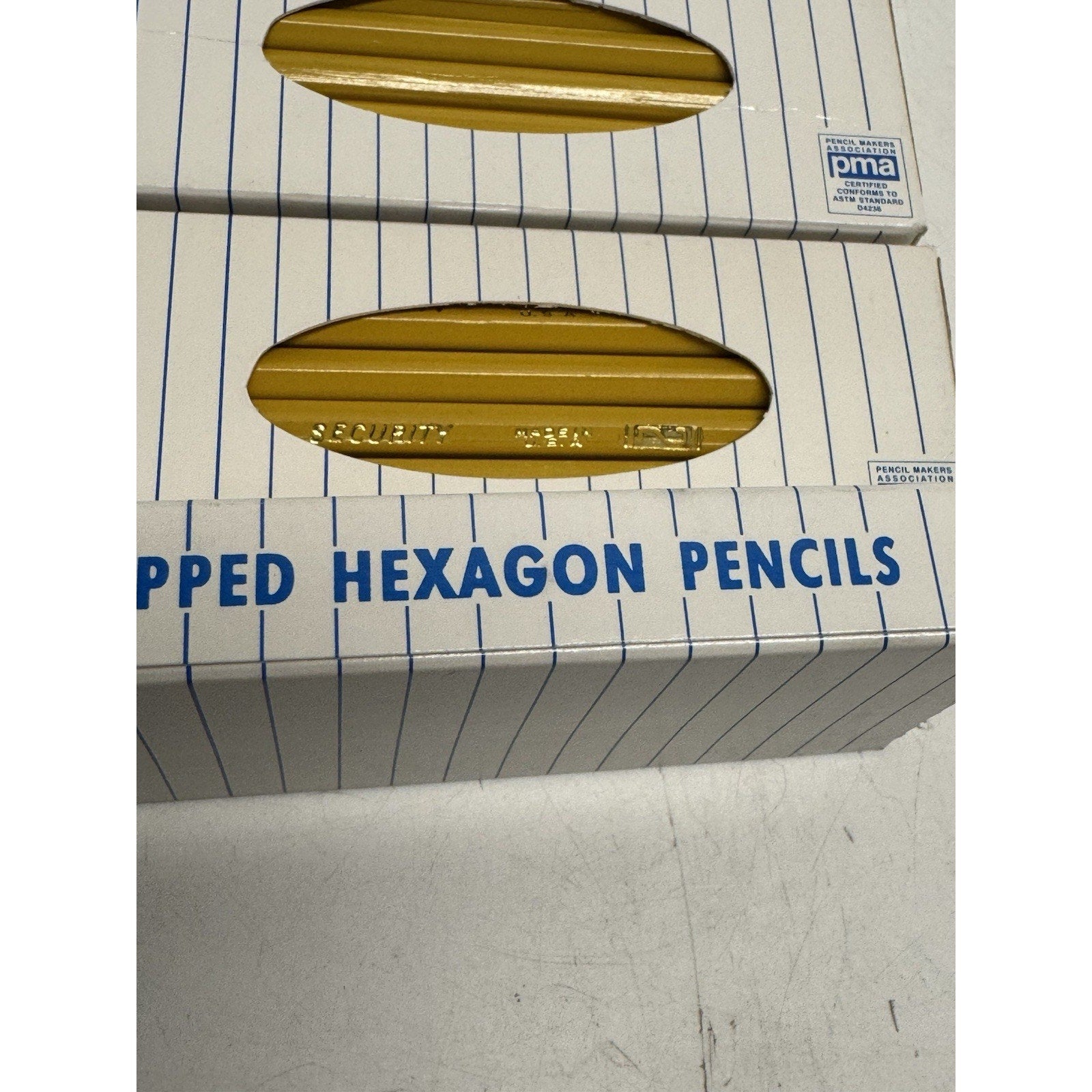 Lot of 5 VINTAGE Bonded Lead Tipped Hexagon Pencils PMA Certified D4236 Made USA