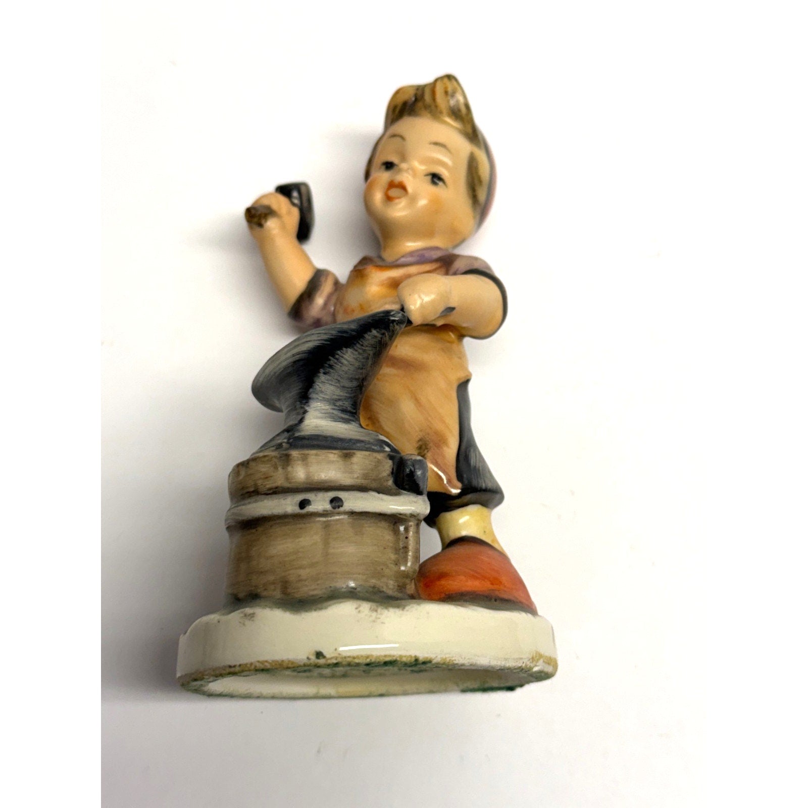 Vintage Friedel Bavaria Blacksmith Boy Figurine West Germany Hand Painted 6"
