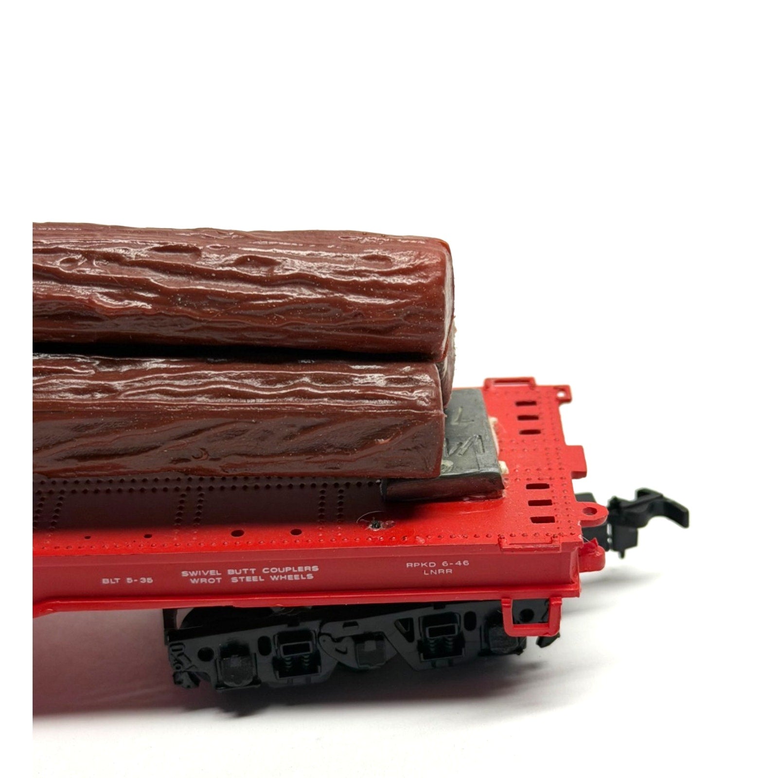 Vintage NOS Bachmann HO Louisville Nashville 24562 Flat Logging Car with Logs