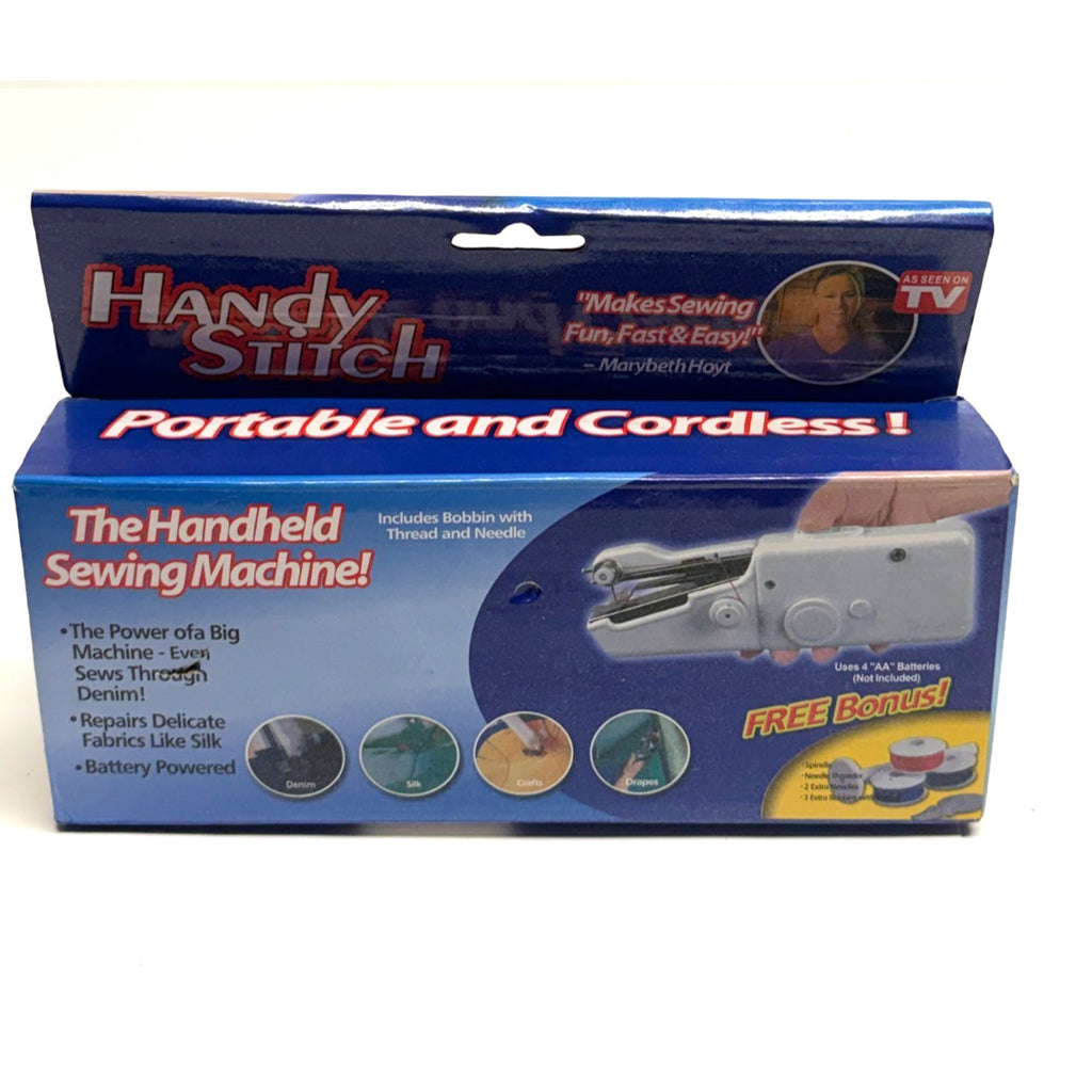 Vintage Handheld Electric Portable Mini Sewing Machine for Fabric, Clothes