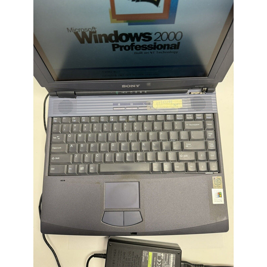 VINTAGE Sony VAIO PCG-F340 Laptop w/OEM Power Adapter For parts or repair.