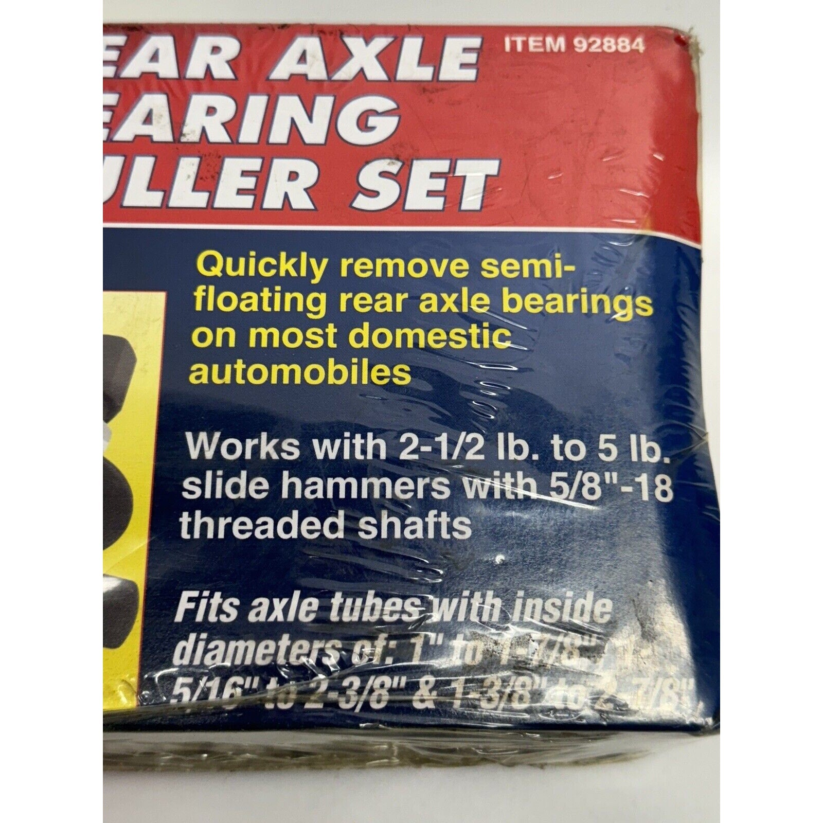 VINTAGE FACTORY SEALED Pittsburgh Rear Axle Bearing Puller Set Item# 92884