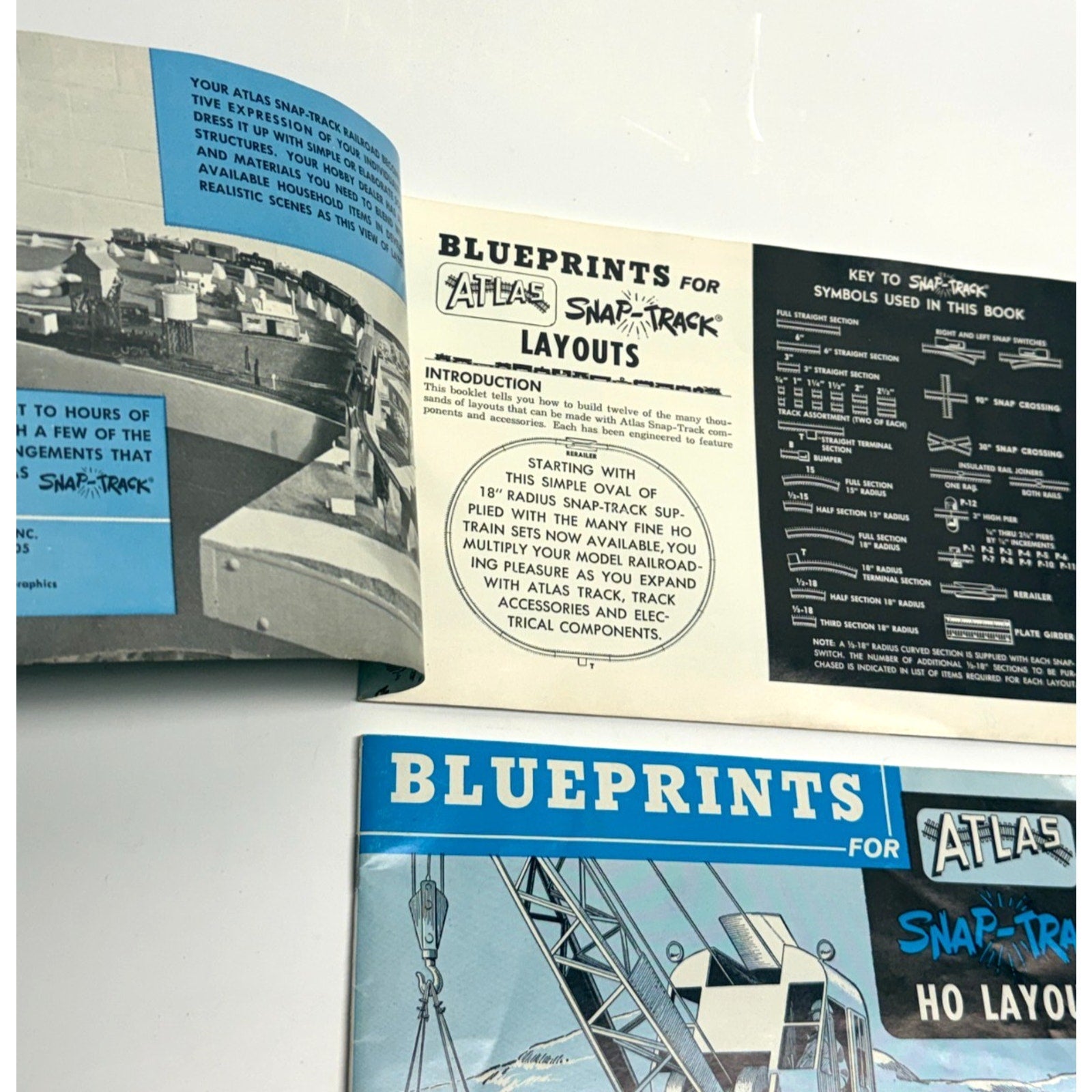 Vintage Lot of 2 Blueprints For Atlas Snap Track HO Layouts