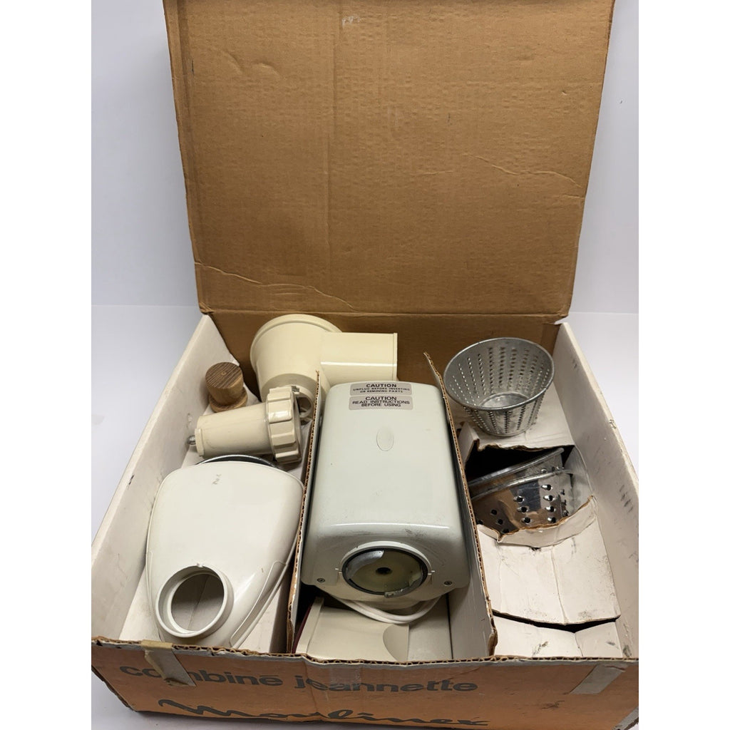Vintage NOS Moulinex Combine' Jeannette Food Processor Orig Box