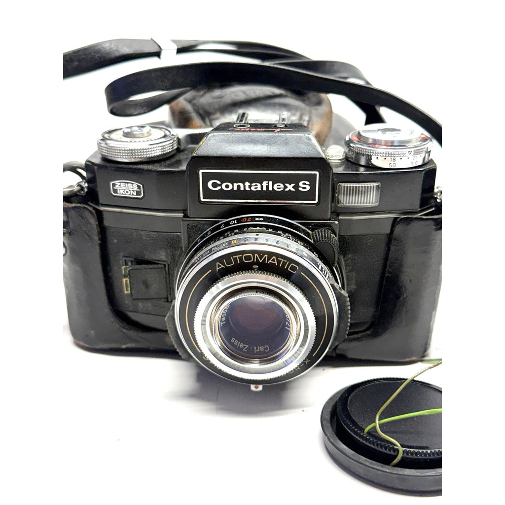 Vintage Contaflex S Automatic Black with 50mm f2.8 Tessar Made In Germany