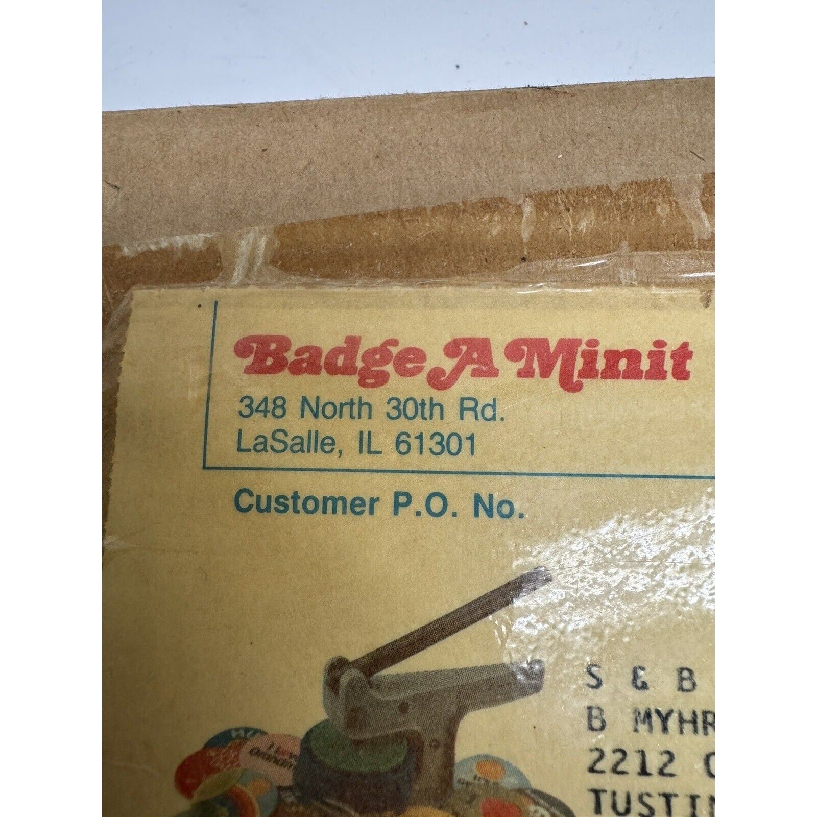 Vintage NOS Badge A Minit Hand Press Button Maker Complete