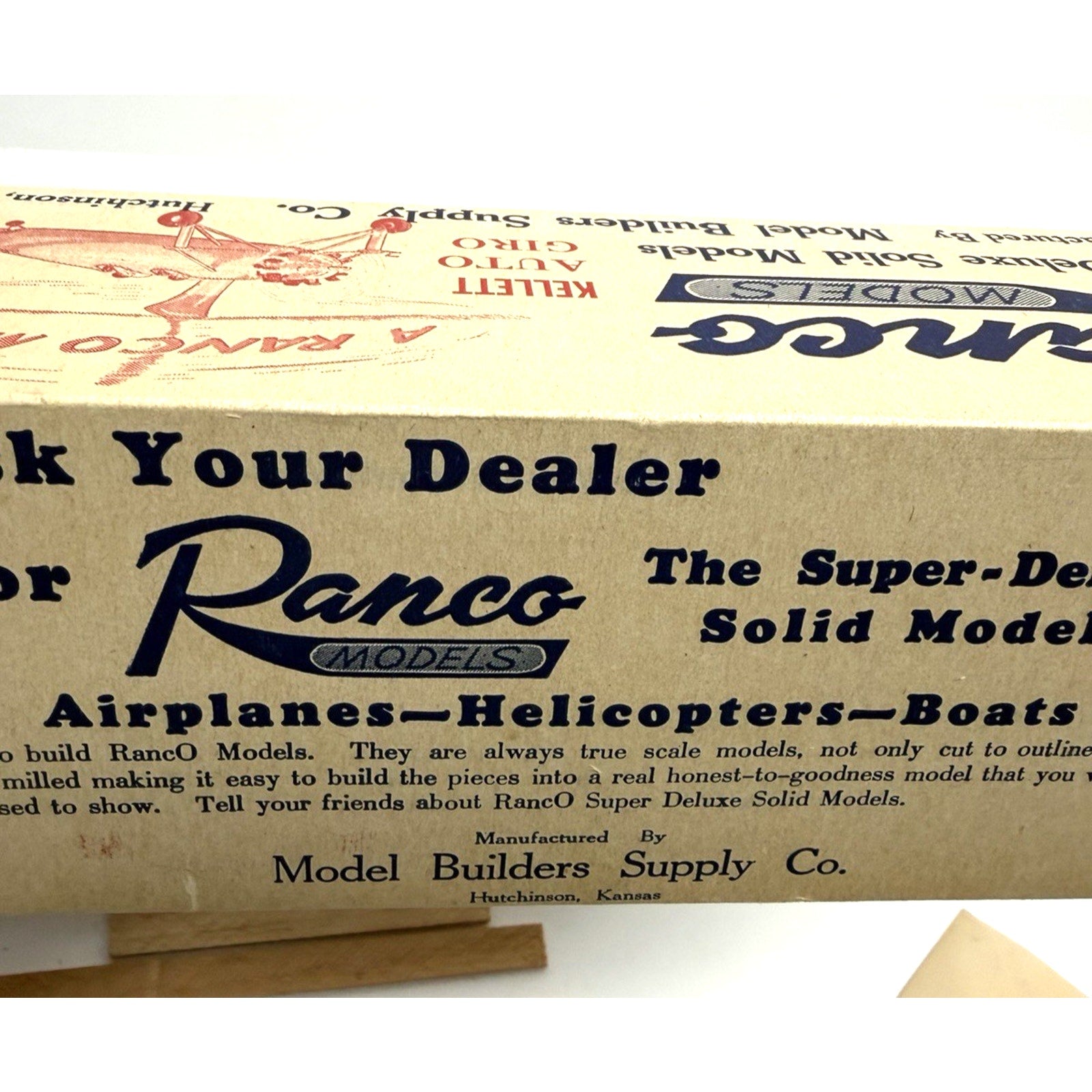 VINTAGE NOS 50s Ranco Models Kellet Auto Giro Airplane Kit by Model Builders Sup