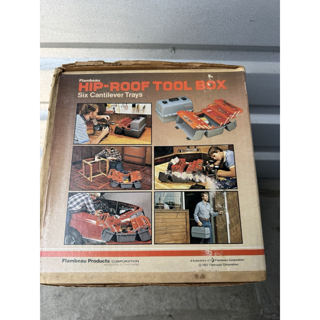 VINTAGE 1983 FACTORY SEALED Flambeau 6 Tray Hip Roof Tool Box