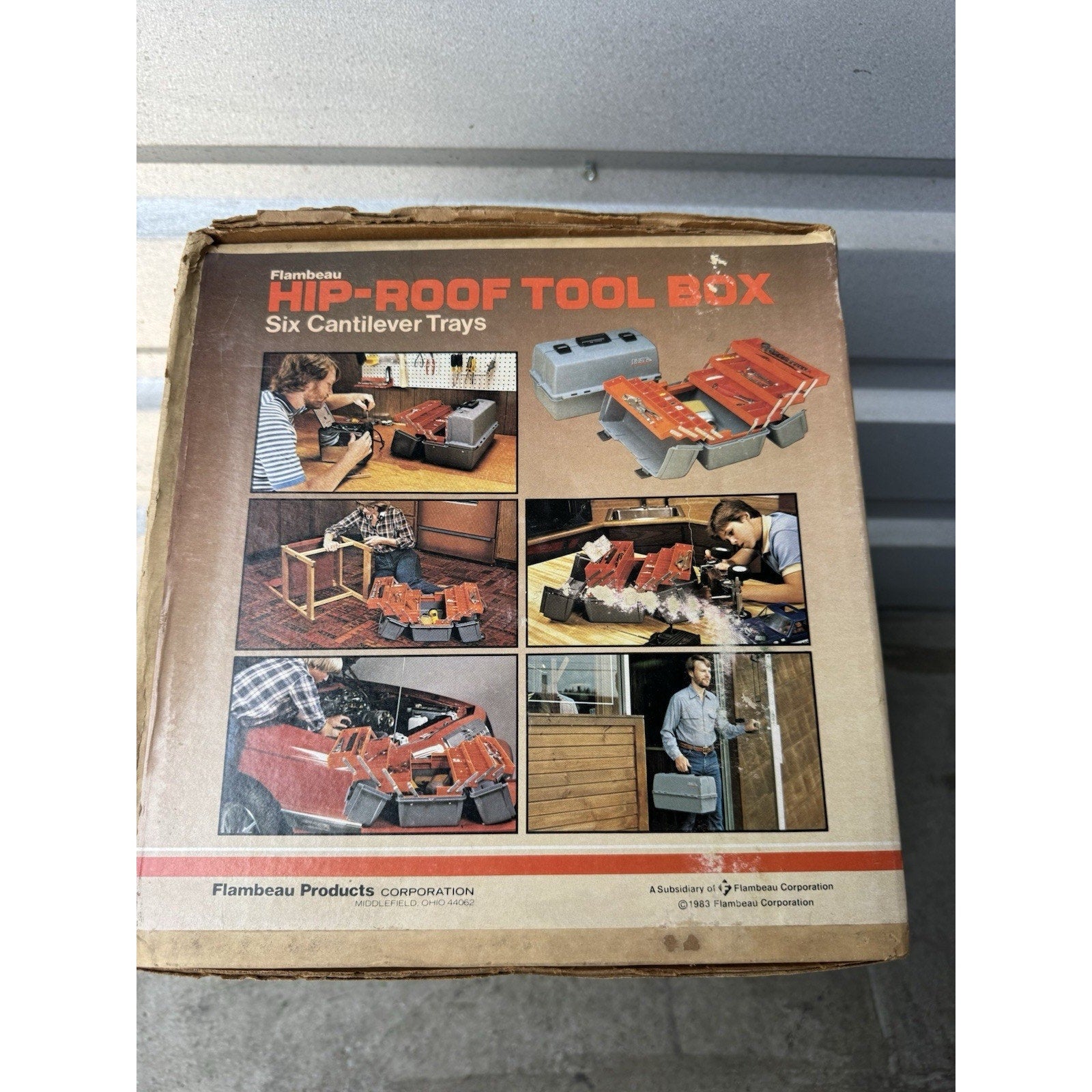 VINTAGE 1983 FACTORY SEALED Flambeau 6 Tray Hip Roof Tool Box