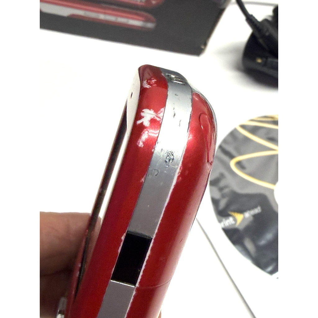 VINTAGE Palm Centro Red Sprint Cellular Phone PTR690HKR Hold Charge - WORKS!