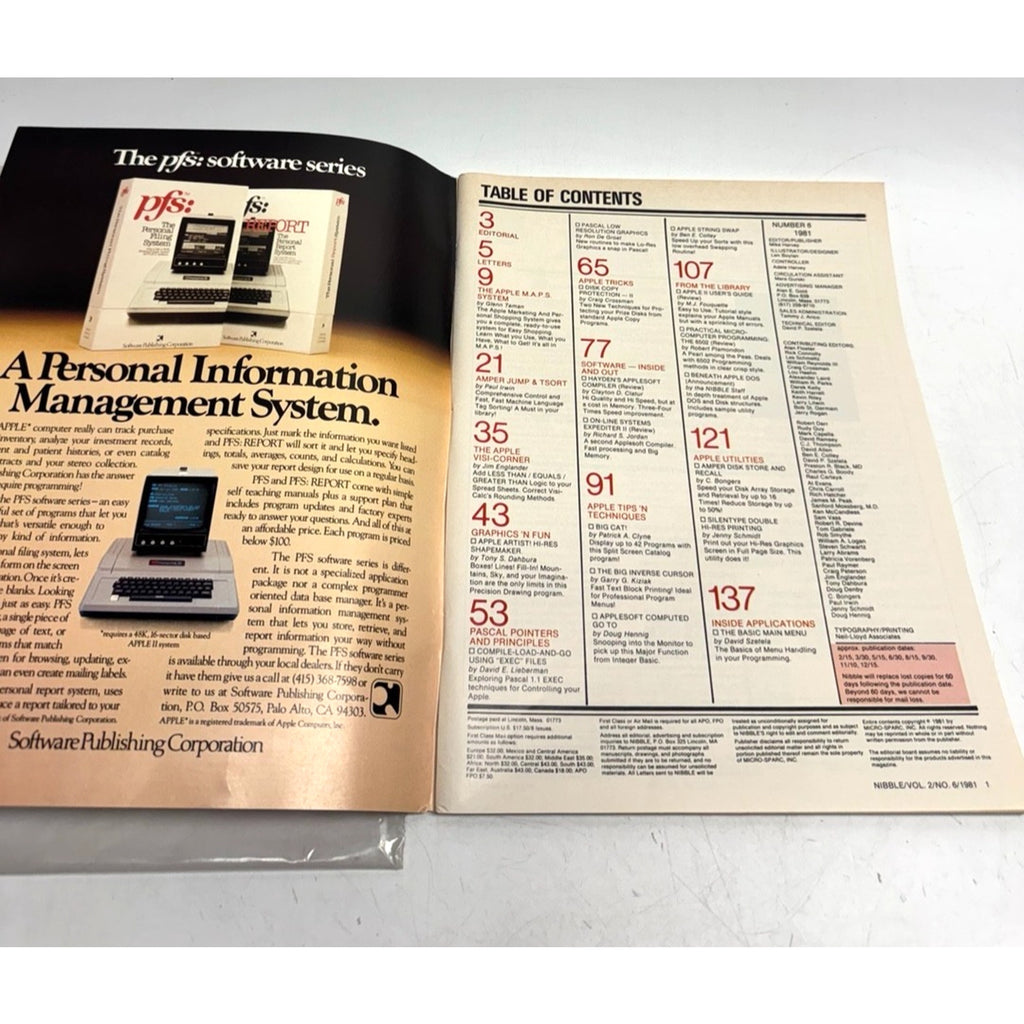 VINTAGE NIBBLE Apple M.A.P.S. System Vol. 02/ No. 06
