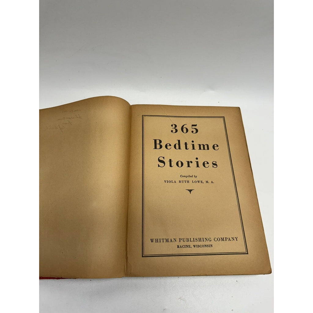 VINTAGE "RARE" 365 Bedtime Stories Book By Viola Ruth Lowe 1937 Whitman Pub Co