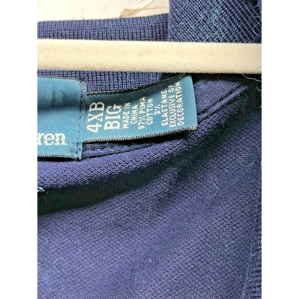 POLO Ralph Lauren Men's 4XB Big Classic Fit Short Sleeve Polo Shirt Navy Blue