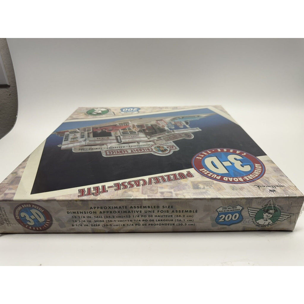 VINTAGE SEAL Hallmark 3-D Adventure Road Jigsaw Puzzle Al's Friendly Gas Station