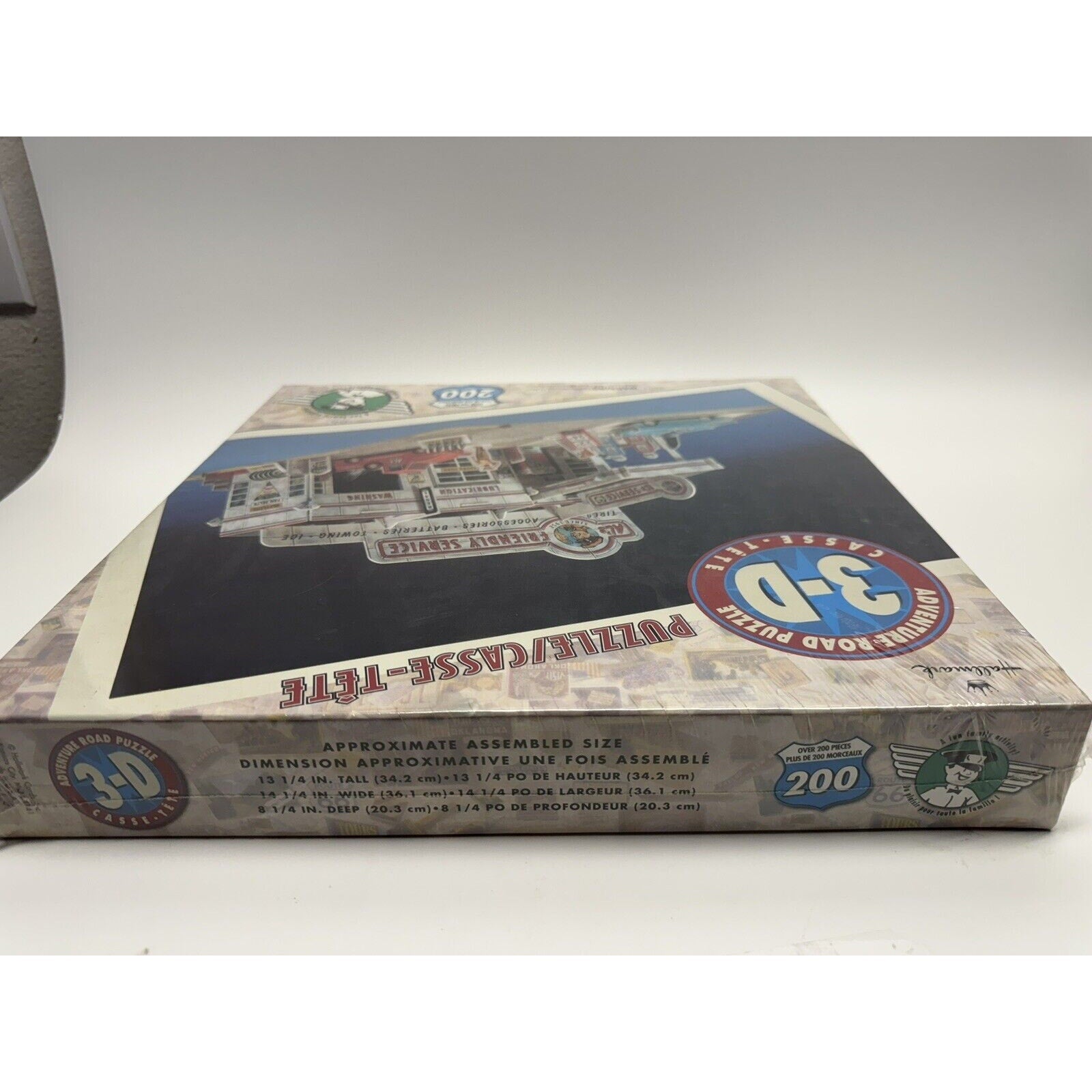 VINTAGE SEAL Hallmark 3-D Adventure Road Jigsaw Puzzle Al's Friendly Gas Station