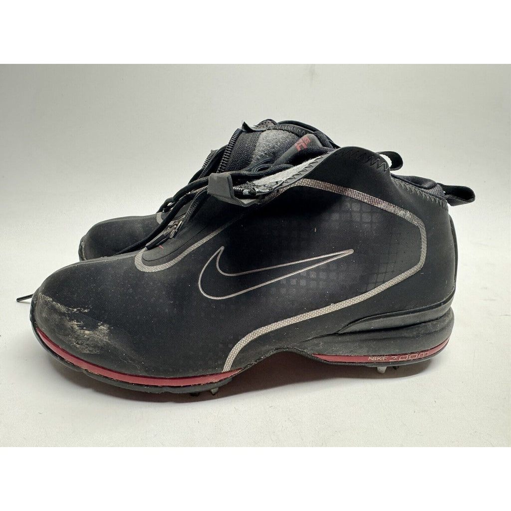 Nike Zoom Brandon Mens Sz 7.5 Black Golf Shoes Lace Zip Closure 379208-006