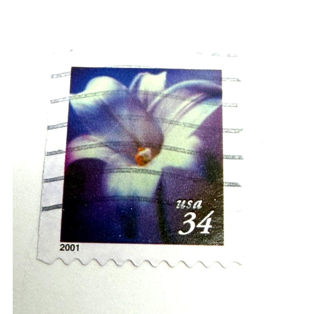 Vtg Mystic Stamp Co. US1-2: 2000 Flowers Stamp Set (Used) - Scott #3487-3490