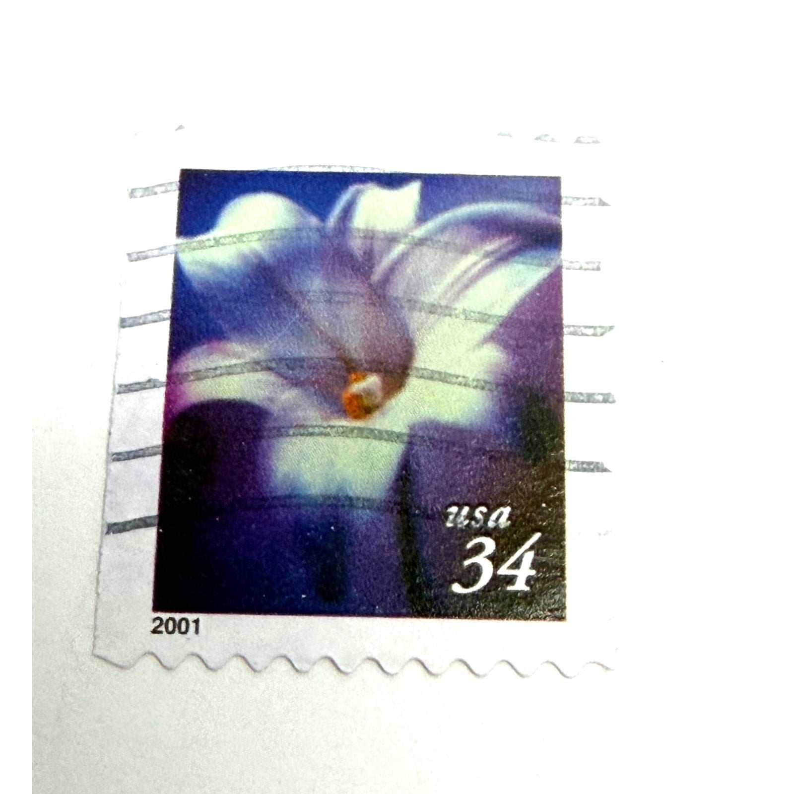 Vtg Mystic Stamp Co. US1-2: 2000 Flowers Stamp Set (Used) - Scott #3487-3490