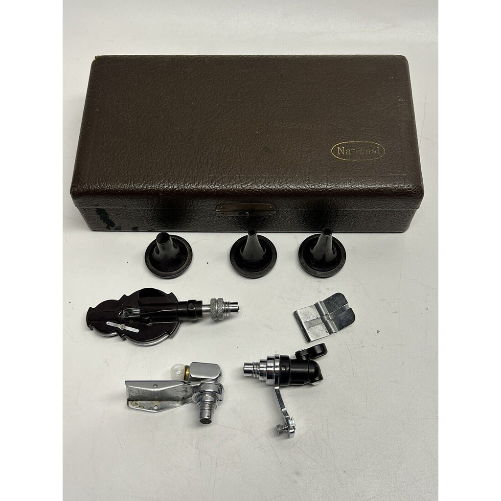 VINTAGE National Instrument Co. Welch Allyn Otoscope Ophthalmoscope Set