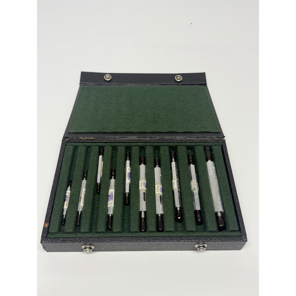 VINTAGE Lot of 10 with Case NO GO PD Thread Plug Gage Set