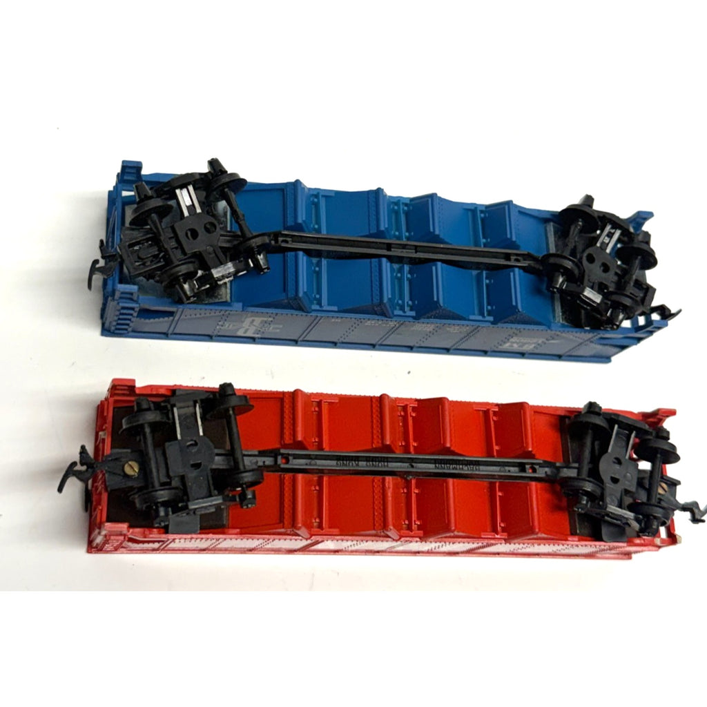 Vtg Lot 2 HO Scale Quad Hopper Cars: Bachmann M&StL 541085 & Tyco B&M 12608
