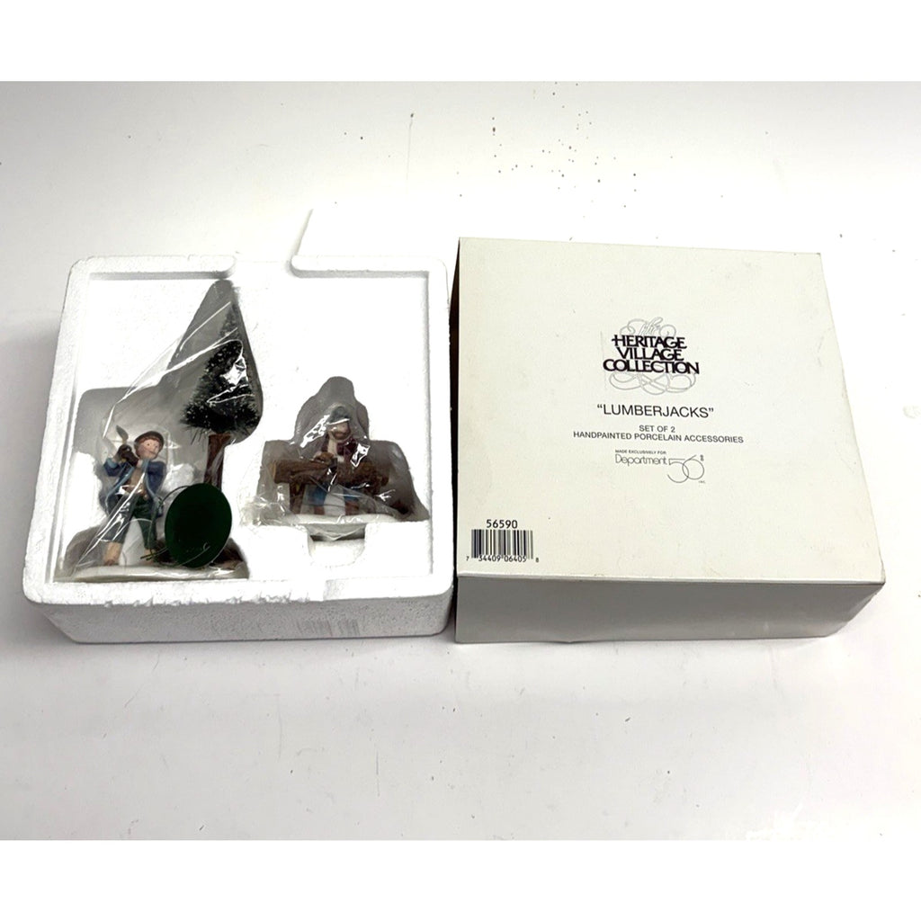 Vintage Sealed New Department 56 Lumberjacks Set of 2 Heritage Village 56590