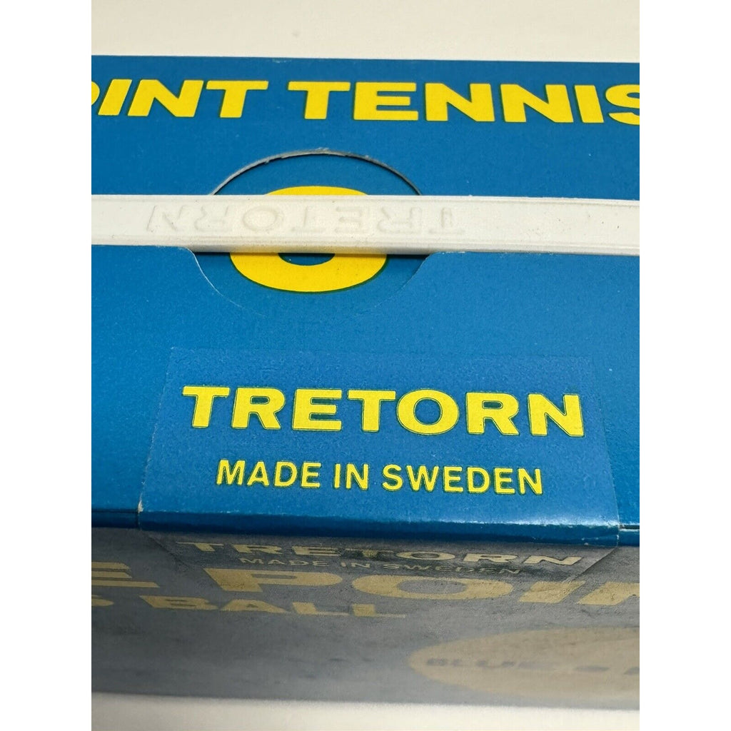 Vintage NOS Bancroft Tretorn Blue Point Tennis Balls Box of 6 Made in Sweden