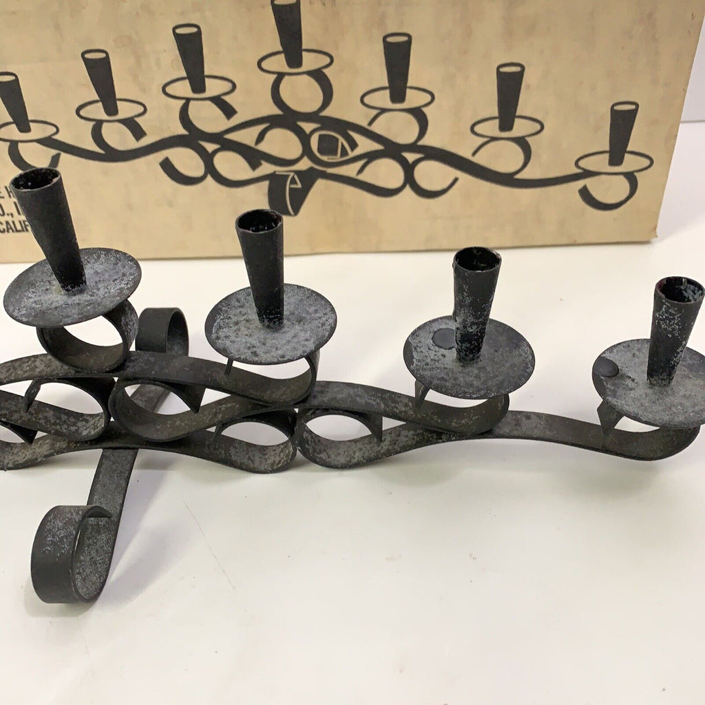 Vintage SPANISH SLIM CANDLE HOLDER BLACK BEAGLE MFG. CO., INC. USA