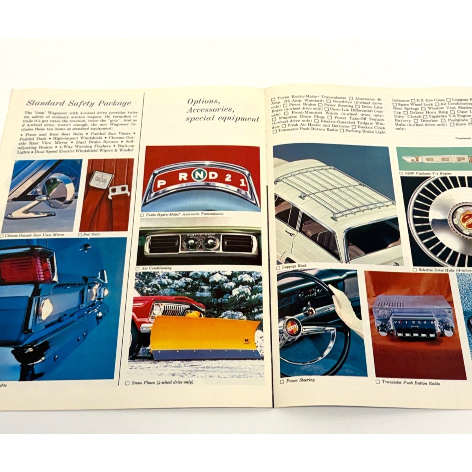 Vtg 1965 Kaiser Jeep Wagoneer Dealer Sales Brochure Catalog Original Car SalesAd