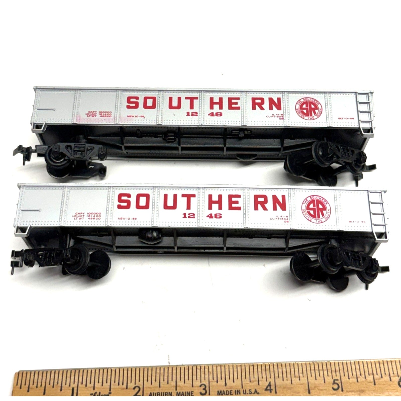 Vintage Lot of 2 Bachmann HO 40' Gondola Southern #1246