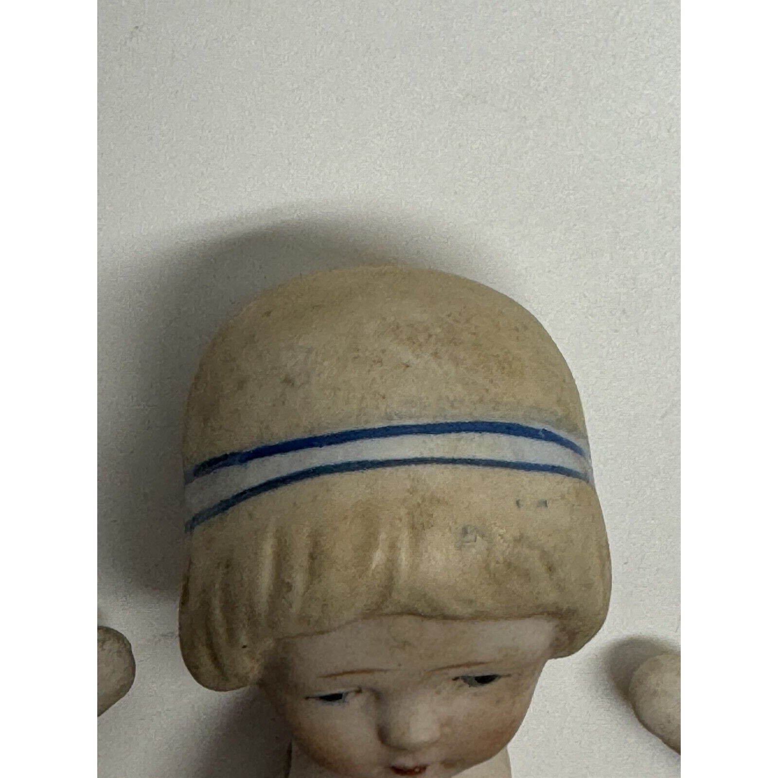 VINTAGE German Jointed Miniature Doll Painted Bisque Girl 4.5"