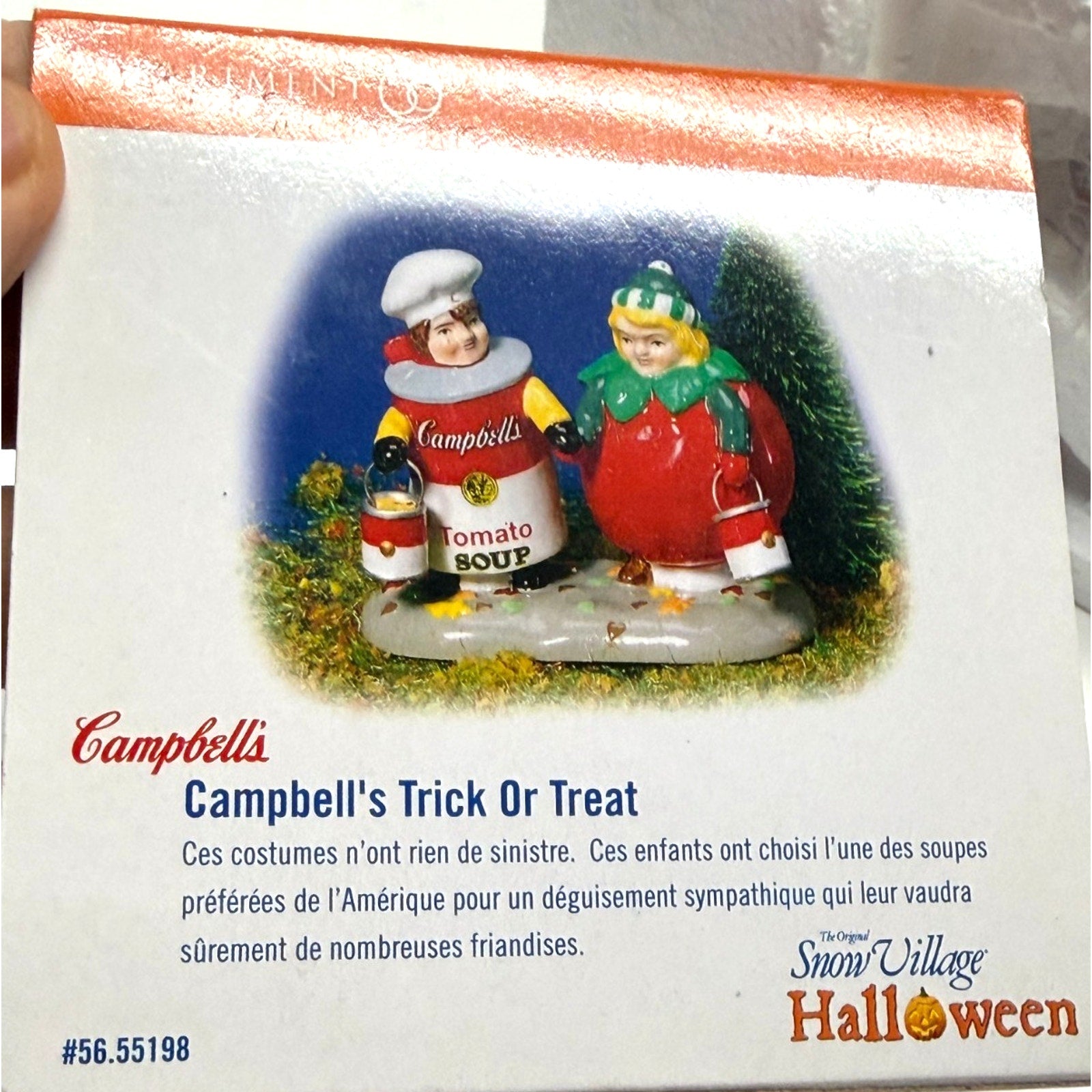 Vintage NEW Dept 56 Snow Village Halloween Campbell's Trick Or Treat