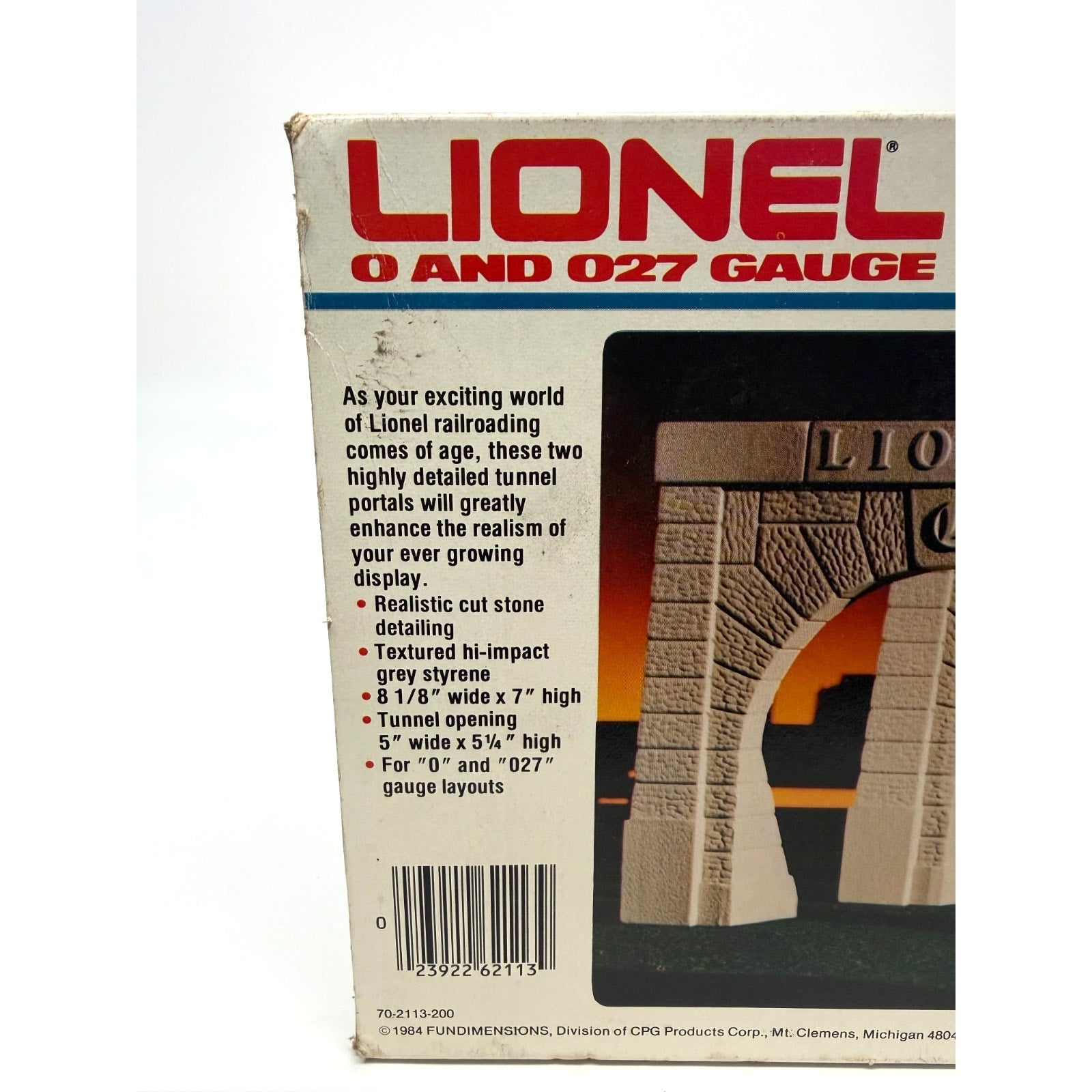 Vintage NEW Set Of 2 Lionel TUNNEL PORTALS Train O And O27 Gauge Original