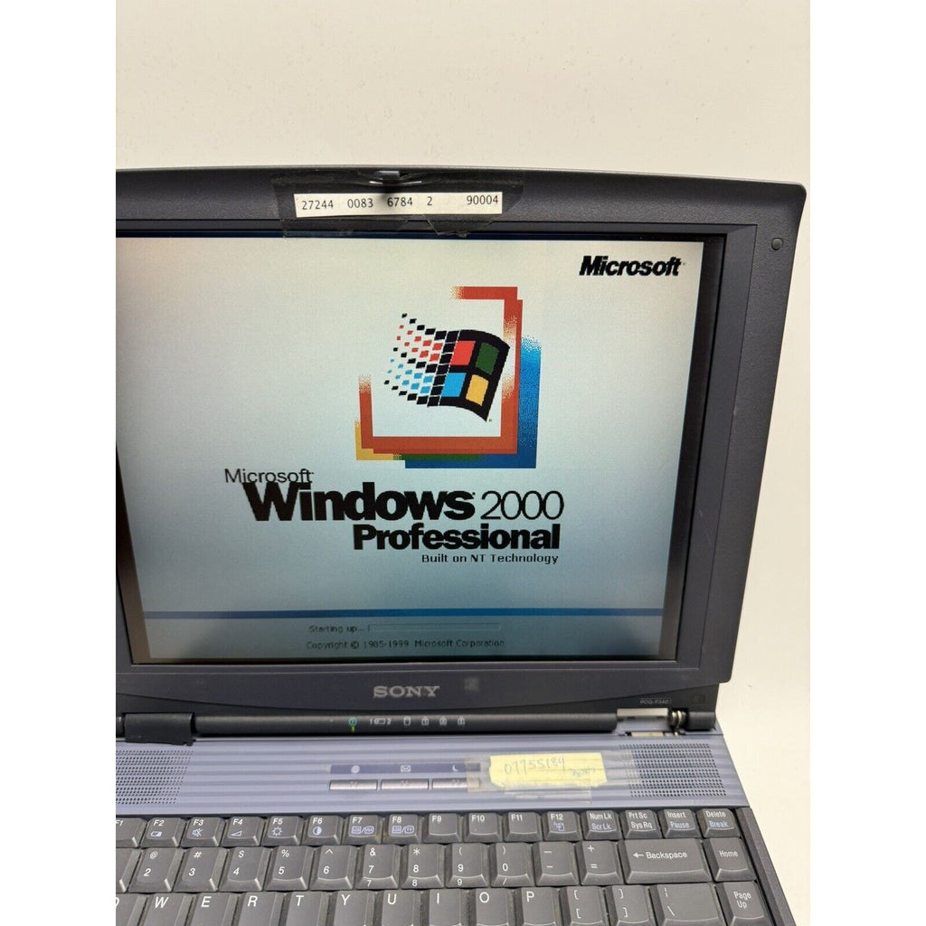 VINTAGE Sony VAIO PCG-F340 Laptop w/OEM Power Adapter For parts or repair.