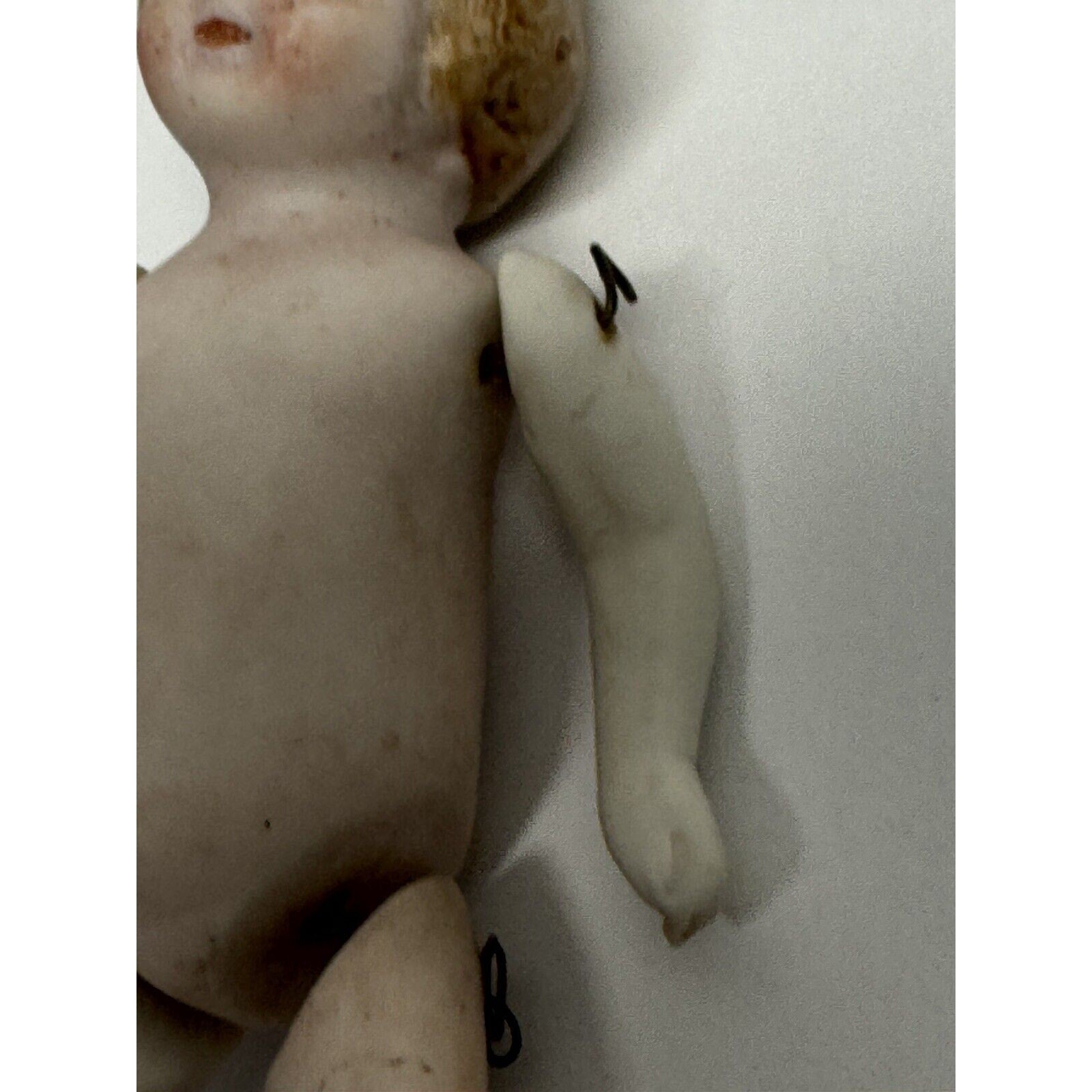 VINTAGE German Jointed Miniature Dolls Painted Bisque 9307 3/10 Boy 4"