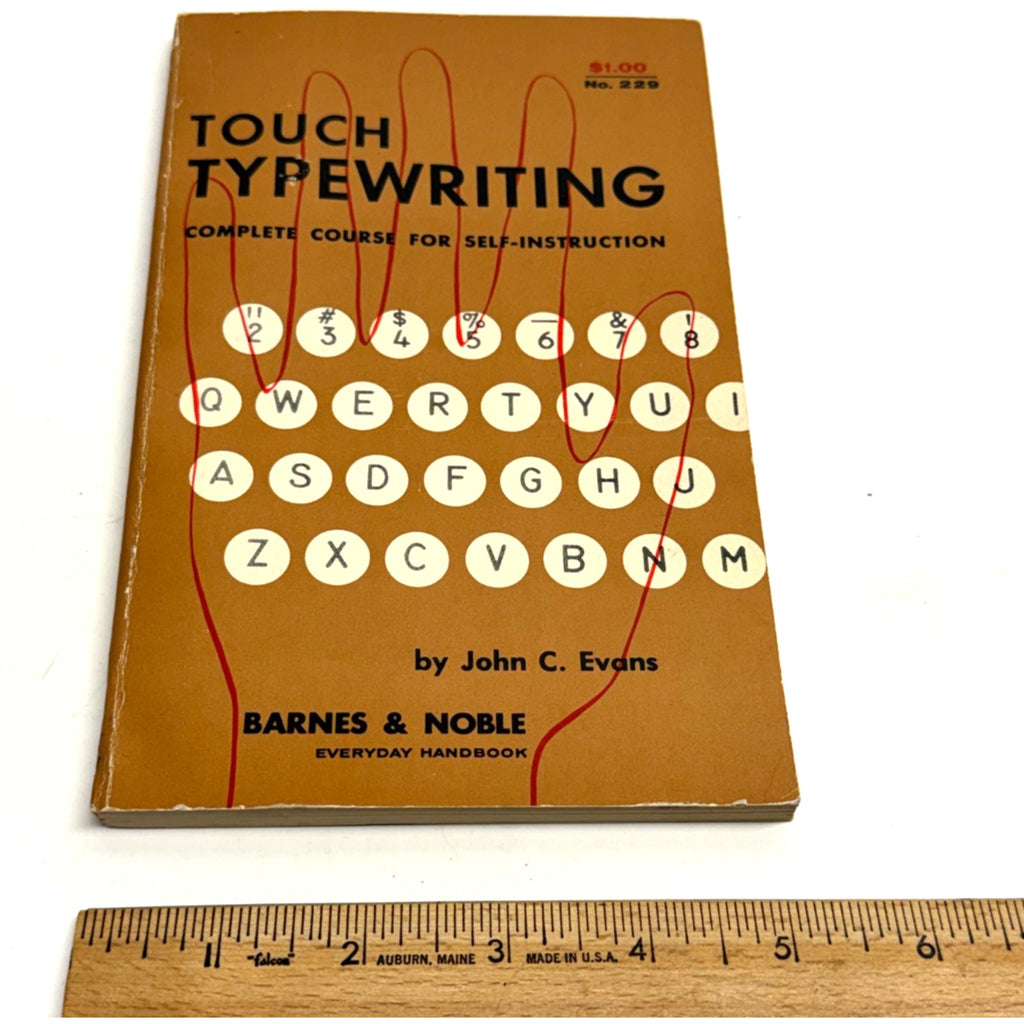 VTG Touch Typewriting John C. Evans 1960 Complete Course For Self Instruction